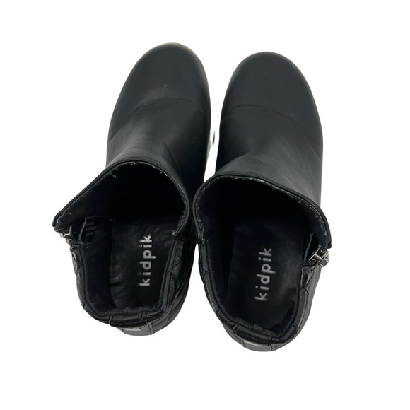 kidpik Black Zip Up High Top Sneakers Size 4 Girl's - Picture 3 of 9